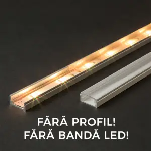 Ecran transparent pt. profil aluminiu LED - 1000 mm - 