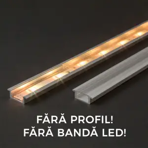 Ecran transparent pt. profil aluminiu LED - 2000 mm - 