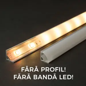 Ecran opal pt. profil aluminiu LED - 1000 mm - 