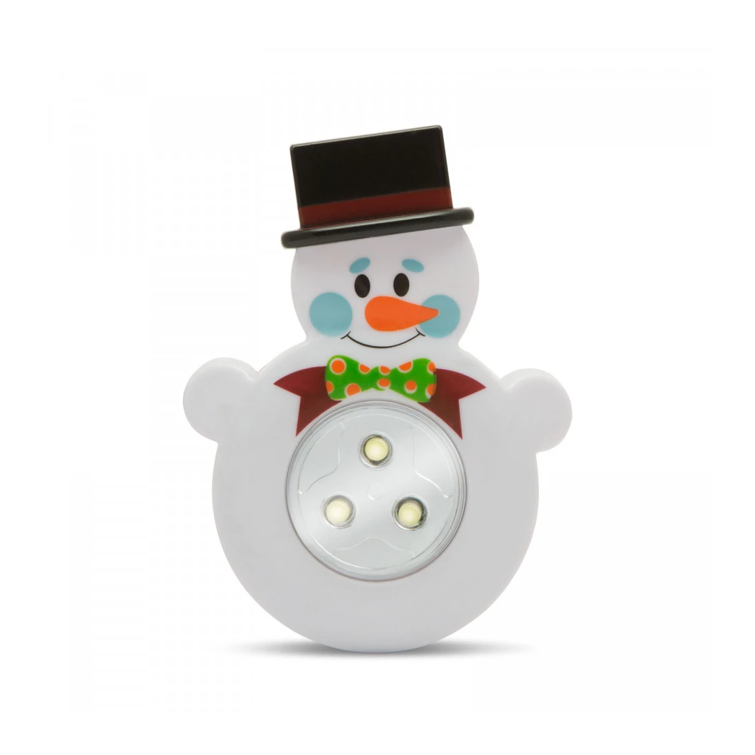 Lampă de veghe cu buton, model "Om de zăpadă" - 