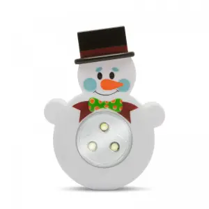 Lampă de veghe cu buton, model "Om de zăpadă" - 