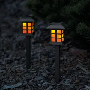 Garden of Eden - Lampă solară LED imitaţie flacără, 38 cm - 