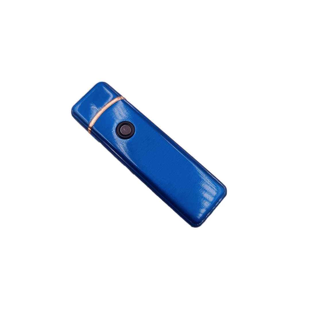 Bricheta Electronica cu Incarcare USB, Buton cu Lumina, 9 cm, Albastru - 