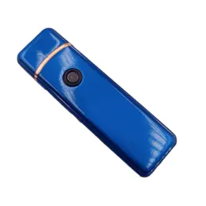 Bricheta Electronica cu Incarcare USB, Buton cu Lumina, 9 cm, Albastru - 
