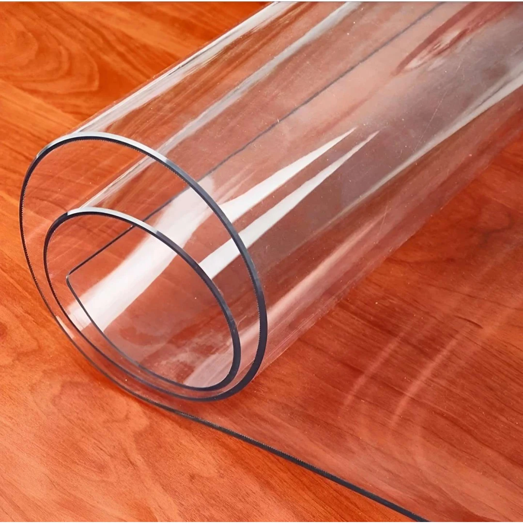 Fata de masa transparenta din silicon, 180x80 cm, grosime 1.2 mm, aspect ca de sticla - 
