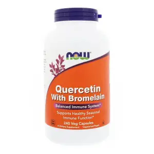 Now Foods Quercetina cu Bromelaina, 240 capsule (Antioxidant intareste imunitate) - 