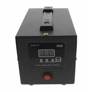 Stabilizator automat de tensiune cu releu 500VA, negru Well - Achizitioneaza stabilizator automat de tensiune cu releu, performant, la oferte de nerefuzat