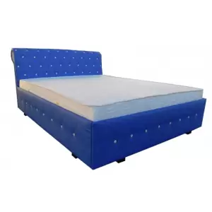 Pat dormitor tapitat MPT,120x200,Albastru - Iti prezentam mobilier pat mijloc tapitat pentru dormitor, 120x200, culoare albastru. Pentru mai multe oferte si detalii, click aici.