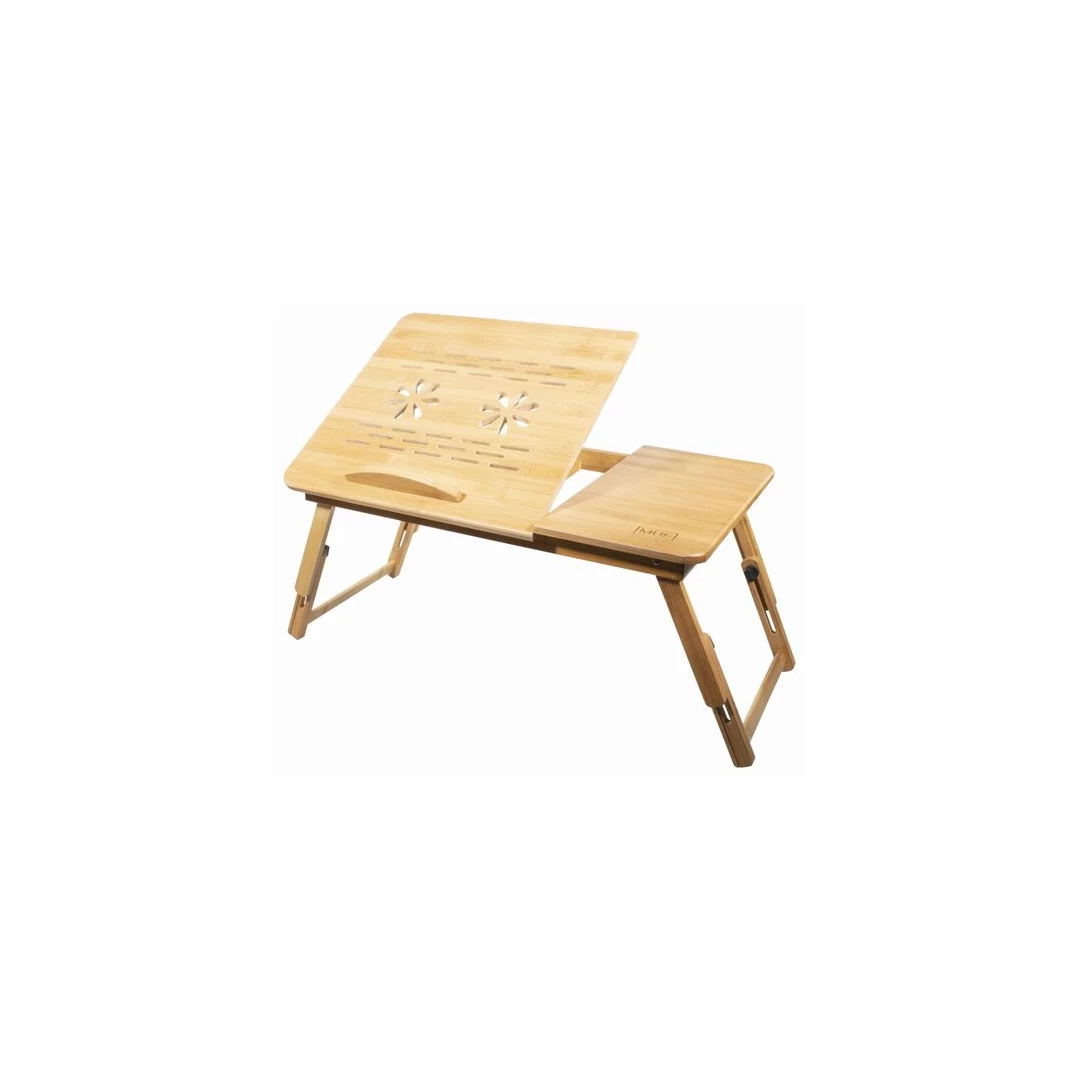 Masa pentru laptop, Mercaton, pliabila, lemn, natur, 67x34.5x51 cm - 