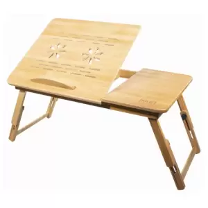 Masa pentru laptop, Mercaton, pliabila, lemn, natur, 67x34.5x51 cm - 