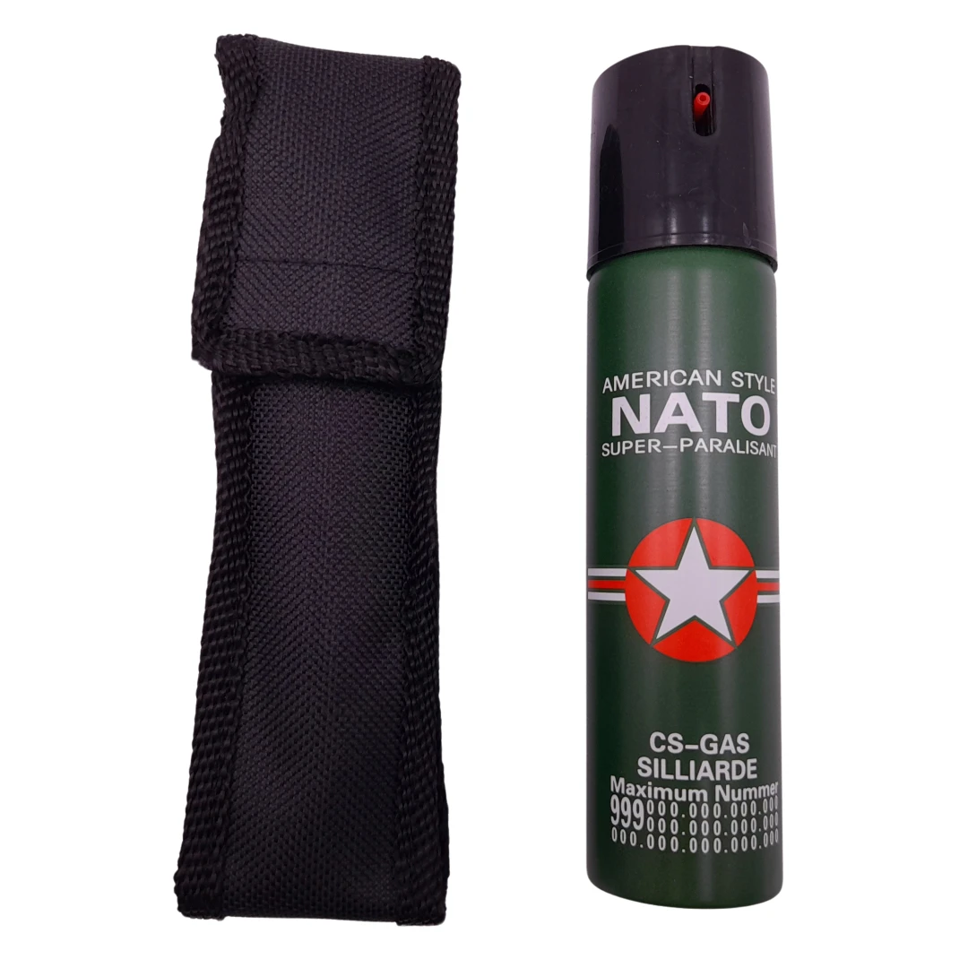 Spray cu piper IdeallStore®, Military Defense, dispersant, auto-aparare, 110 ml, verde - 