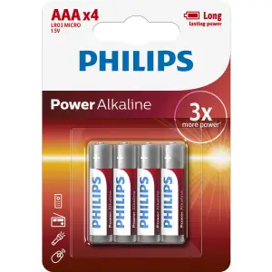 Baterii Philips Power Alkaline AAA 4-blister - 
