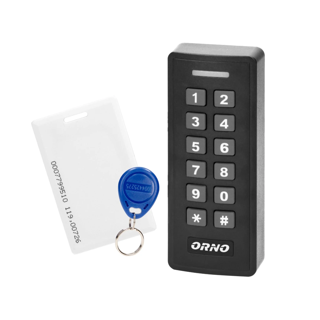 Cititor de carduri si etichete de proximitate cu cod de blocare ORNO OR-ZS-820, IP20, 1000 utilizatori, 12V, negru - 