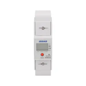 Contor monofazic ORNO OR-WE-503, 80A, 230V, frecventa de impuls 1000 imp/kWh, buton RESET, alb - 