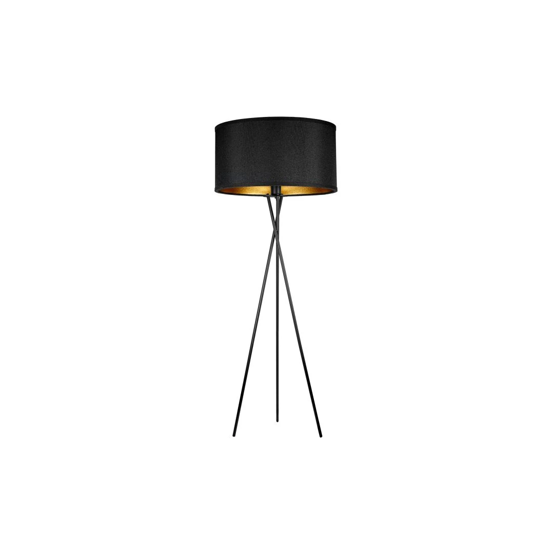 Lampa de podea ADVITI KYLO 1P AD-LD-6455BE27T, 1x60W, E27, trepied, negru/auriu - 