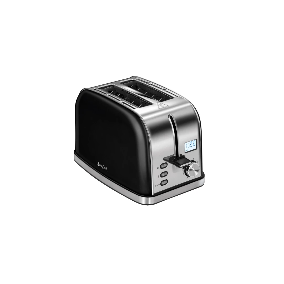 Prajitor de paine SAM COOK PSC-60/B, 950W, 8 niveluri de prajire, ecran LCD, functie de prajire, dezghetare, incalzire, negru - 