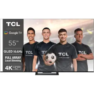 Televizor TCL QLED 55C745, 139 cm, Smart Google TV, 4K Ultra HD, 100hz, Clasa F - 