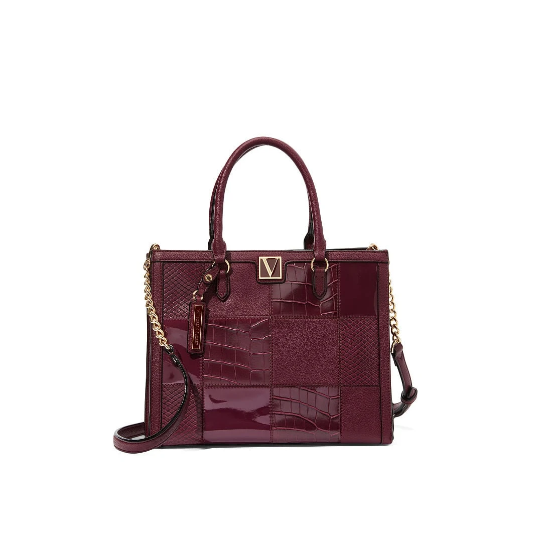 Geanta, The Victoria Structured Satchel, Bordeaux - Fii in pas cu moda si achizitioneaza geanta dama din materiale de calitate la preturi foarte bune