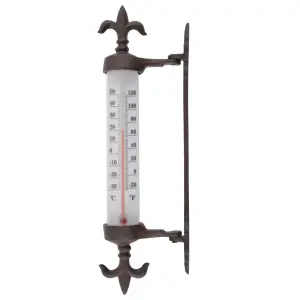 Esschert Design Termometru pentru cadru de fereastră, fontă - Cu acest termometru pentru fereastră din fontă, de la Esschert Design, veți fi întotdeauna bine pregătit pentru schimbarea temperaturii! Datorită nume...