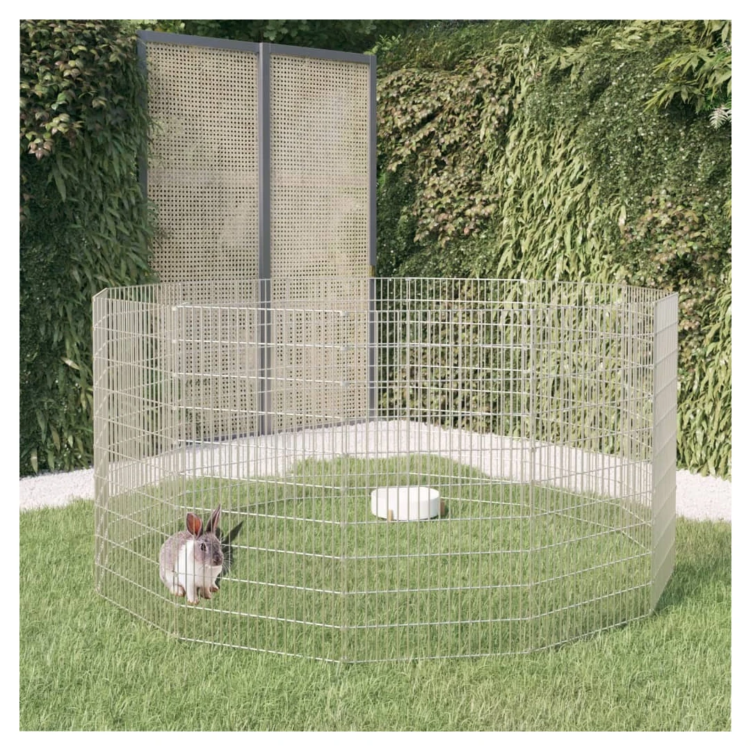 Cușcă pentru iepuri, 12 panouri, 54x100 cm, fier galvanizat - Această cușcă pentru iepuri, oferă un spațiu închis și sigur pentru ca animalele dvs. dragi să se antreneze, să se joace și să se odihnească. Material...
