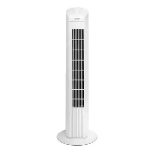 Ventilator coloana 45W alimentare la priza 230V functie oscilanta 3 trepte de viteza lame ascunse culoare alb - 