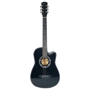 Chitara clasica din lemn IdeallStore®, Cutaway Country Black, 95 cm, negru - 