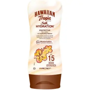 Lotiune hidratanta pentru corp cu protectie solara, Hawaiian Tropic Silk Hydration SPF15, 180 ml - 