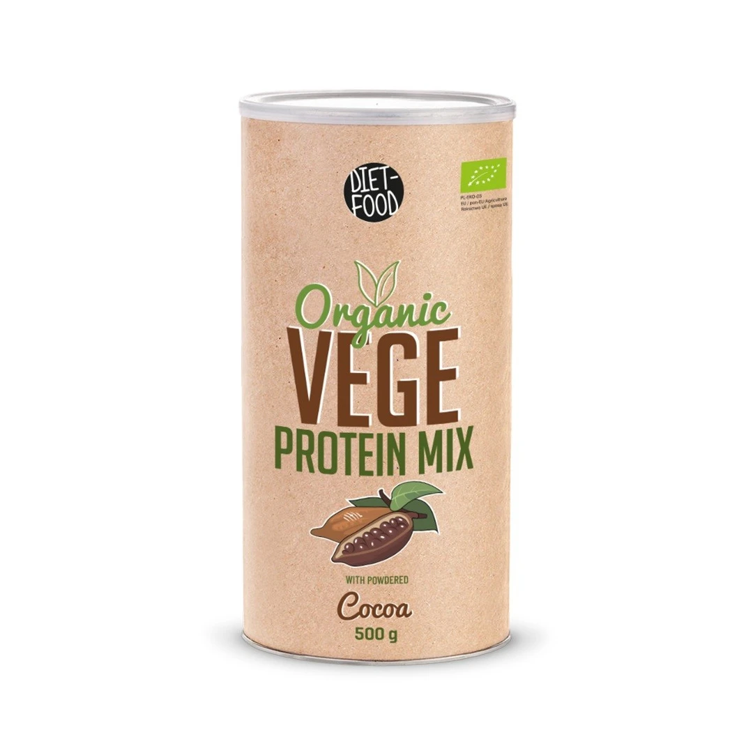 Bio Mix proteine de origine vegana cu cacao 500g - 
