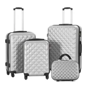 Set valiza de calatorie cu geanta cosmetica, in mai multe culori-gri - 