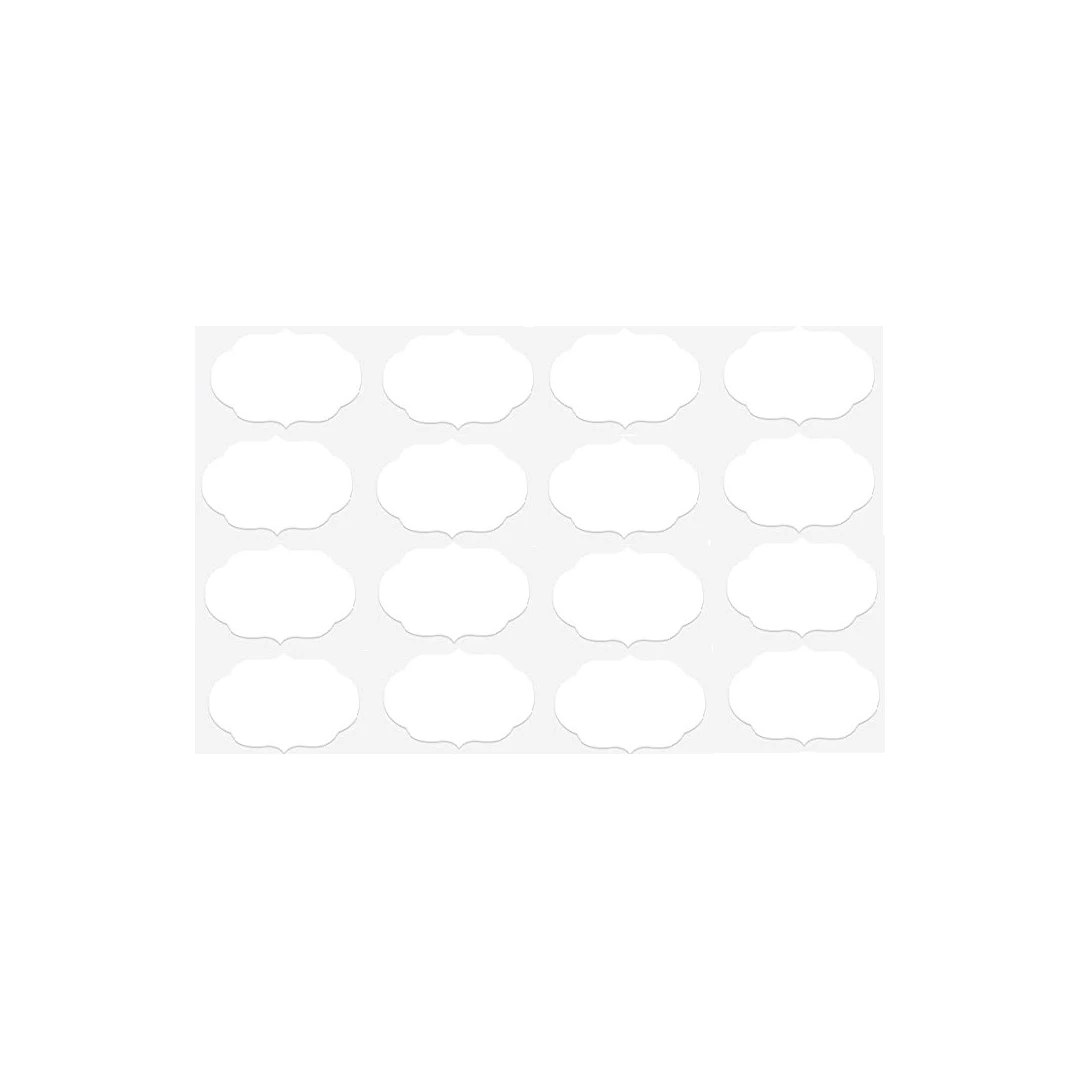 Set 40 Etichete autoadezive, albe, de scris cu markerul, model 2, 4x8 cm - 