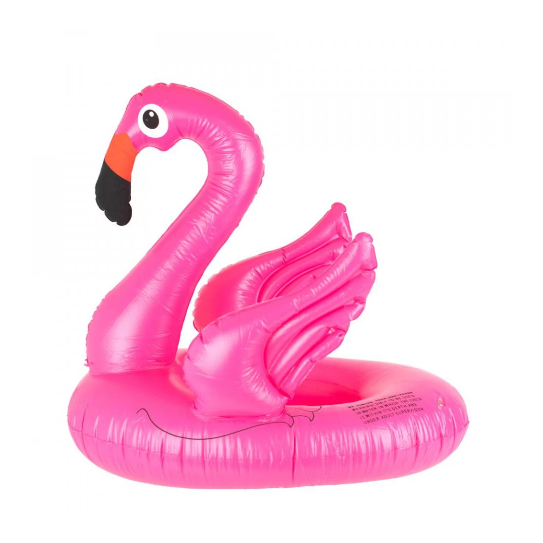 Saltea gonflabila (colac) pentru copii model Flamingo, dimensiune 66 x 47 cm - 