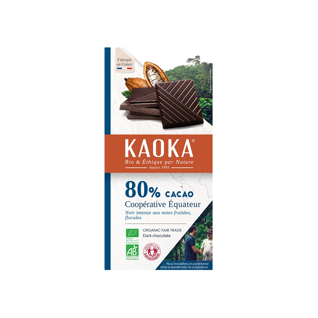 Ciocolata neagra 80% cacao Ecuador 100g - 