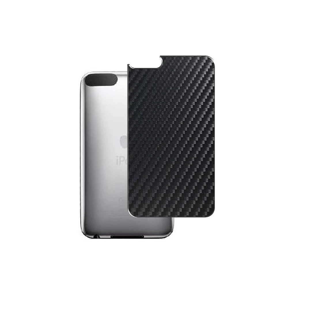 Folie autocolanta Skin, pentru iPod Touch 3, carbon negru, protectie spate - 