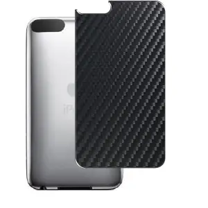 Folie autocolanta Skin, pentru iPod Touch 3, carbon negru, protectie spate - 