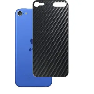 Folie autocolanta Skin, pentru iPod Touch 5, carbon negru, protectie spate - 