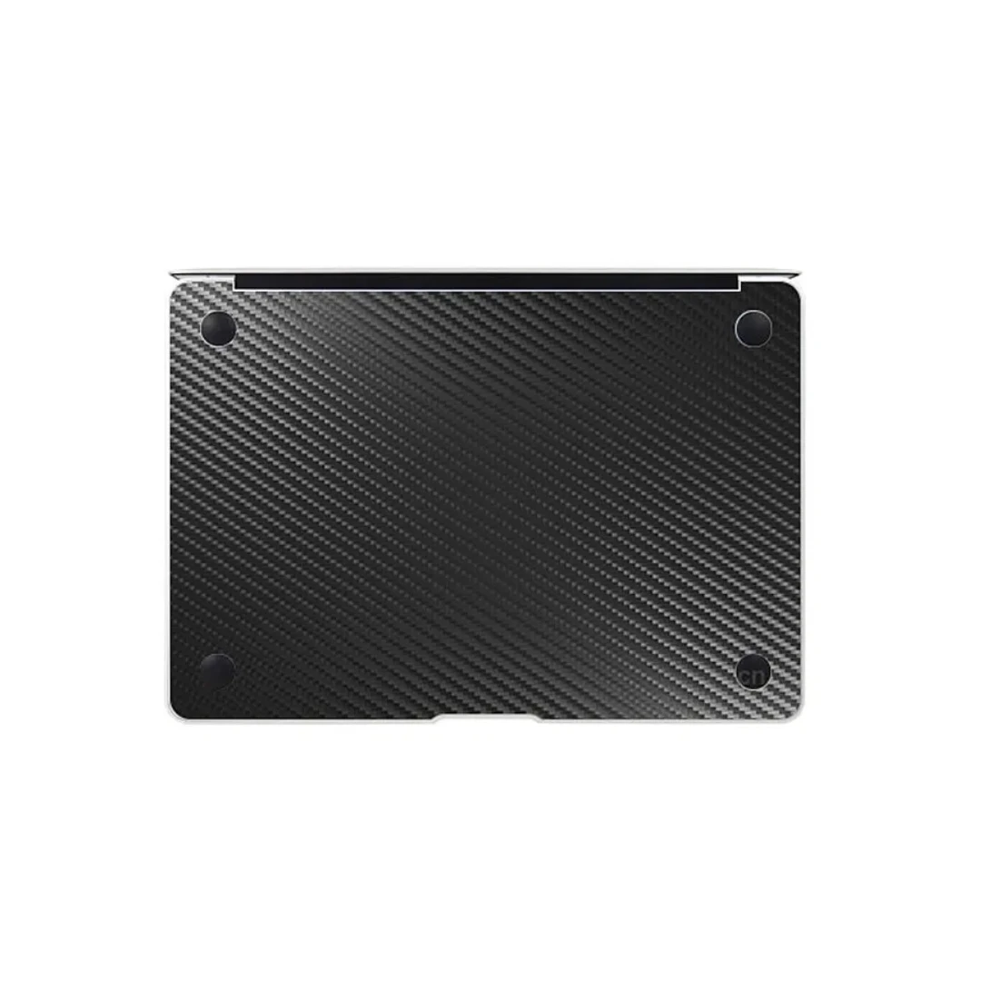 Folie Skin pentru APPLE MacBook Pro 13 inch Touch bar 2020, carbon negru, spate - 