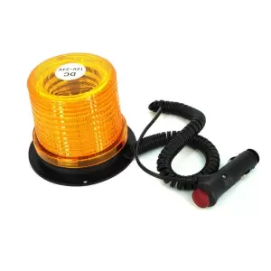 Girofar portocaliu cu 30SMD 12-24V omologat U.E talpa magnetica - 
