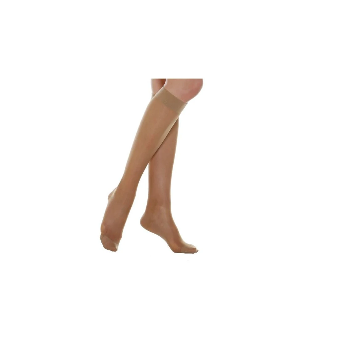 Ciorapi elastici compresie medie, Relaxsan, pana la genunchi, Bej, 2 - 