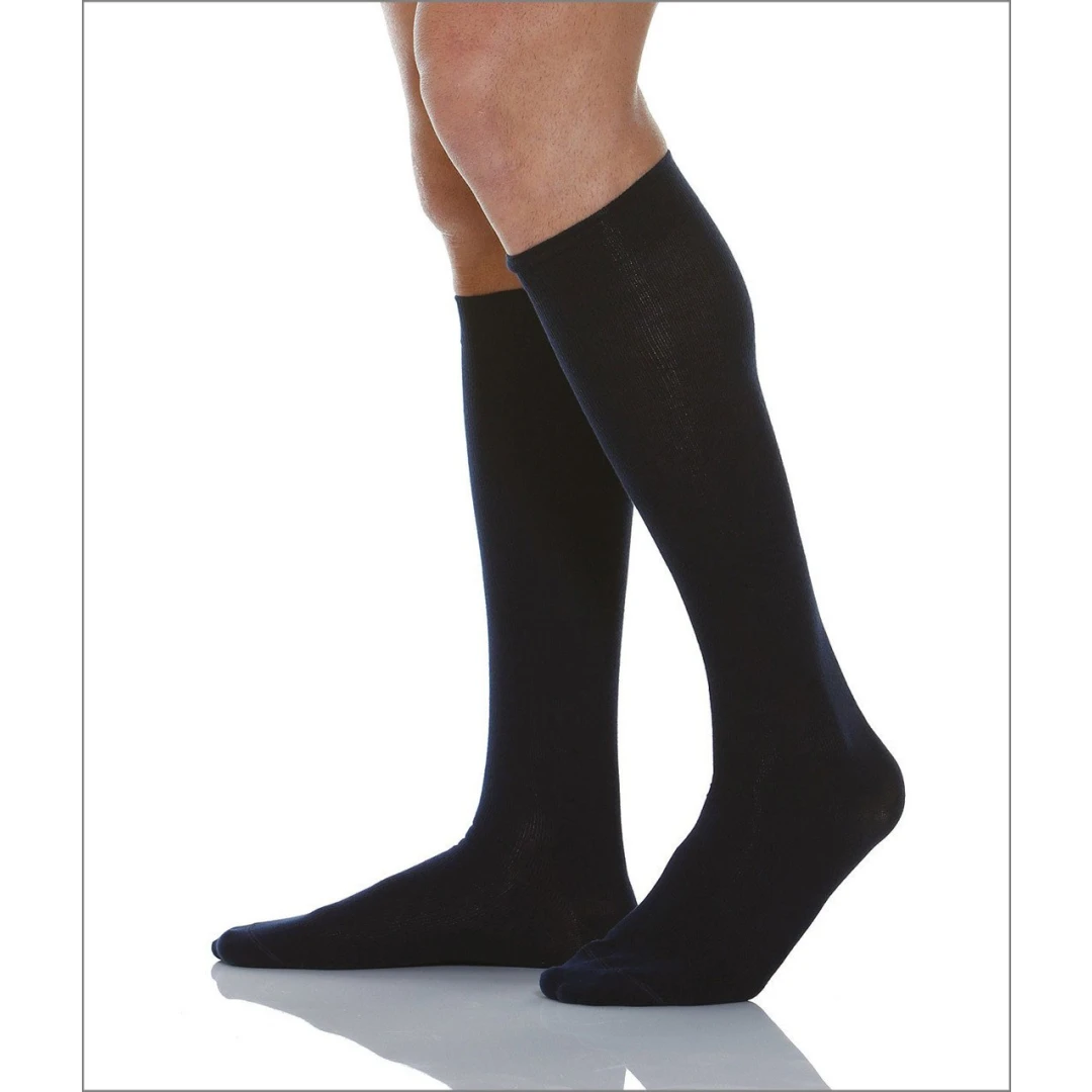 Ciorapi compresivi Relaxsan Calzino Lungo 920, pana la genunchi, unisex, compresie puternica 22-27 mmHG, Negru, 2 - 