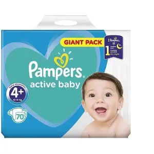 Scutece Pampers Active Baby - Giant Pack, nr. 4+ (10-15 kg) x 70 buc - 