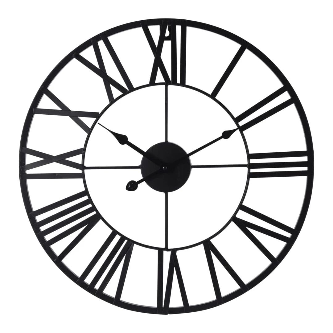H&S Collection Ceas de perete cu cifre romane, negru - Agățați acest ceas de perete London, de la H&S Collection, în camera dvs. pentru a vă asigura că sunteți mereu gata la timp! De asemenea, va fi o achi...