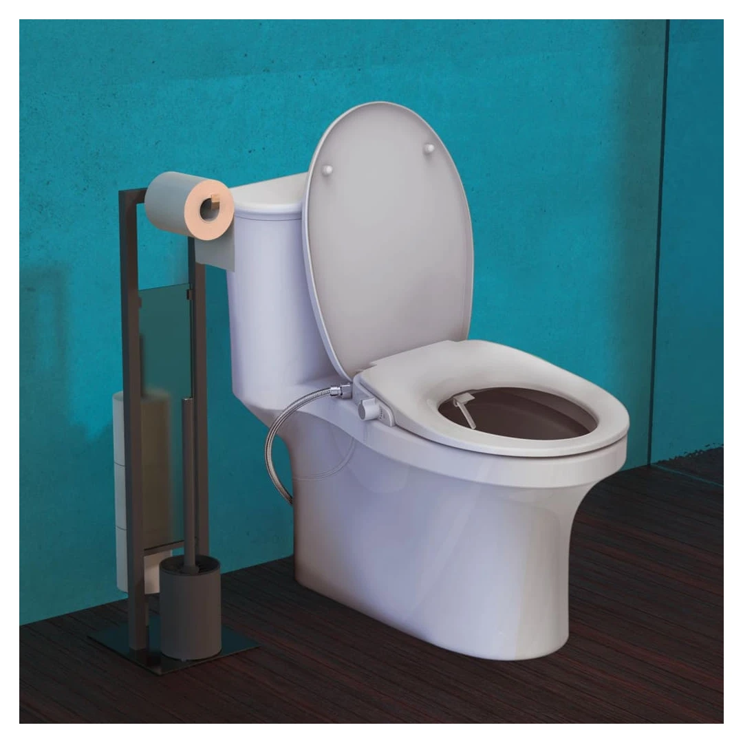 EISL Scaun de toaletă închidere silențioasă atașament pulverizator alb - Vă prezentăm soluția supremă pentru nevoile dvs. de toaletă - capacul de toaletă cu accesoriu pentru pulverizator de bideu de la EISL! Bucurați-vă un...