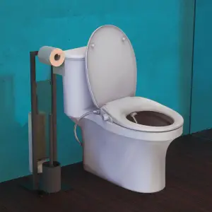 EISL Scaun de toaletă închidere silențioasă atașament pulverizator alb - Vă prezentăm soluția supremă pentru nevoile dvs. de toaletă - capacul de toaletă cu accesoriu pentru pulverizator de bideu de la EISL! Bucurați-vă un...