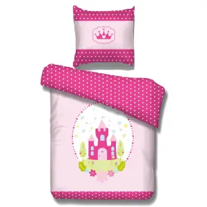 Vipack Set lenjerie de pat Princess, 195x85 cm, bumbac - Husă de pilotă de pat și set de huse de pernă, colorate și de vis!  Acest set frumos de lenjerie de pat, cu design de prințese, de la Vipack, este un...