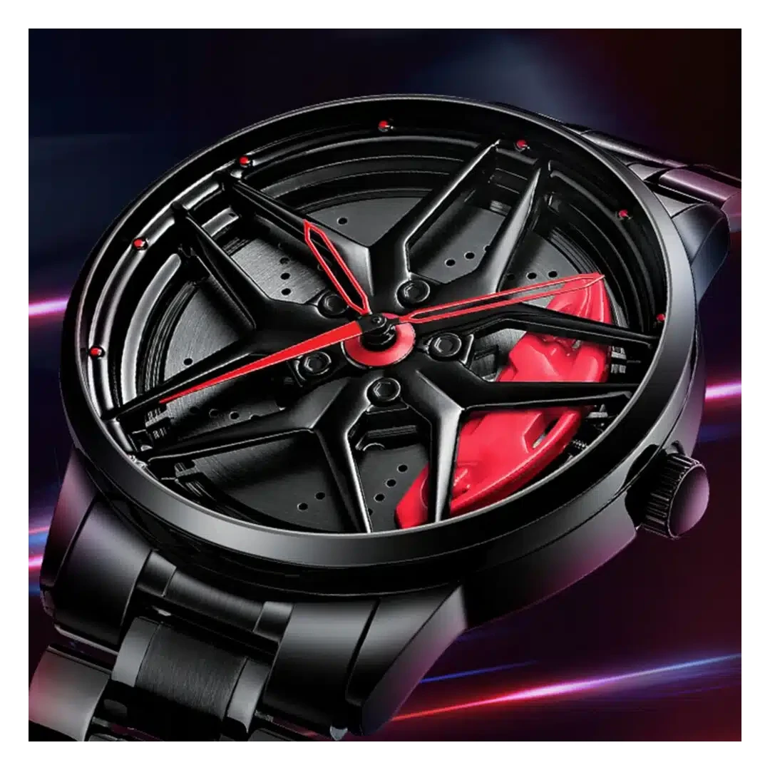 Ceas Sport pentru pasionatii auto, moto, ATV, SSV, model "GT-BORBET 1471", culoare rosu + negru - 