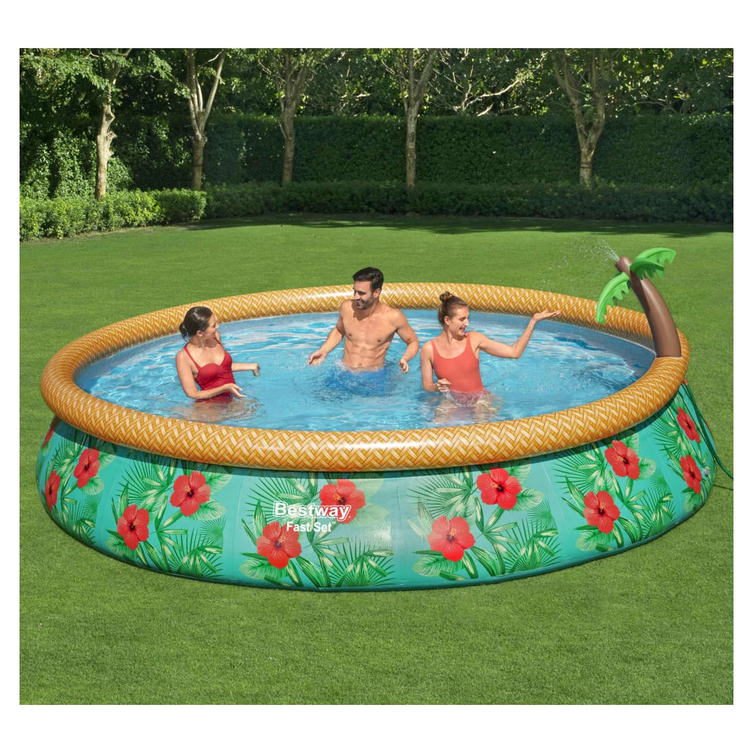 Bestway Set de piscină gonflabilă Fast Set Paradise Palms, 457x84 cm - Distrați-vă mult, jucându-vă și bălăcindu-vă în propria curte cu acest set de piscină gonflabilă Fast Set Paradise Palms de la Bestway! Piscina elegan...