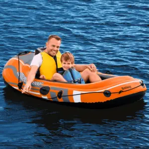 Bestway Barcă gonflabilă "Kondor 2000", 188x98 cm - Bucurați-vă de o partidă de vâslit plăcută în piscină sau pe un lac liniștit, cu această barcă gonflabilă Kondor 2000, de la Bestway! Este robustă și...