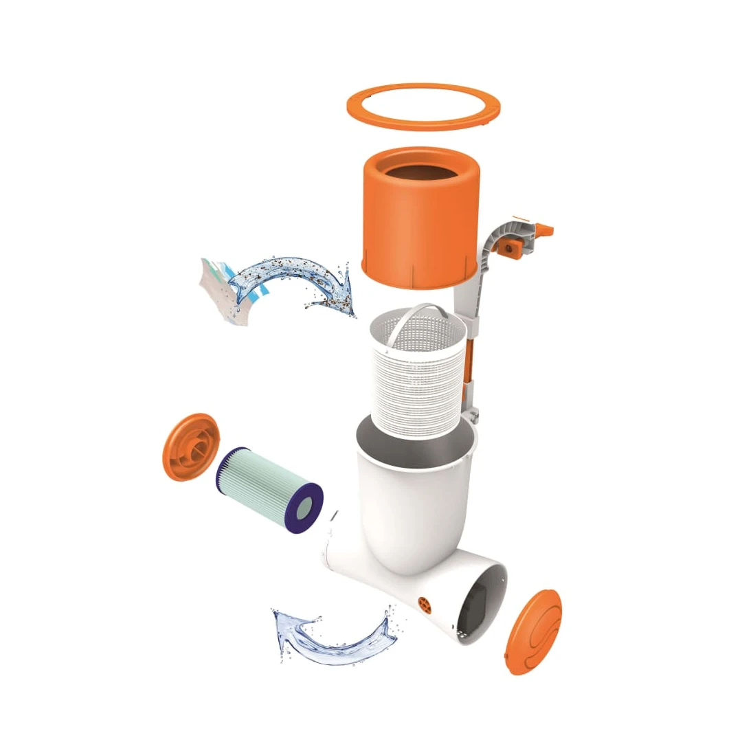 Bestway Pompă de filtrare piscină Flowclear Skimatic, 3974 L/h, 58469 - Această pompă de filtrare Flowclear Skimatic 58469 de la Bestway asigură o circulație a apei rapidă și eficace, pentru a menține curată apa din piscin...