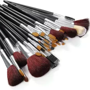 Set 34 pensule machiaj Cosmetic - Make-up Profesional+ Trusa Fard Pleoape + Burete Machiaj Black - 