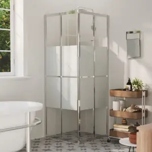 Cabină de duș, 70x70x180 cm, ESG - Această cabină de duș combină stilul cu funcționalitatea și se va potrivi perfect în decorul băii dvs. Profilul din aluminiu și panourile laterale din...